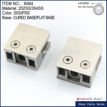 middle size square die-cast stainless steel glass clamp